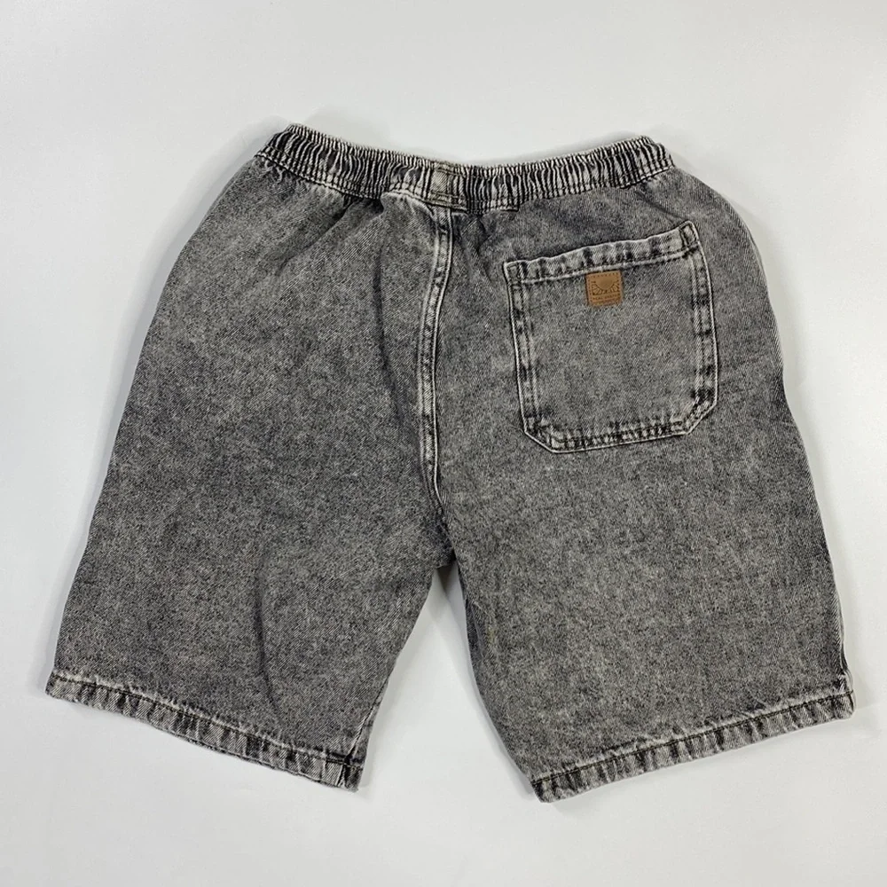 Zara Grey Black Bermuda Stretch Drawstring Shorts Size 13-14